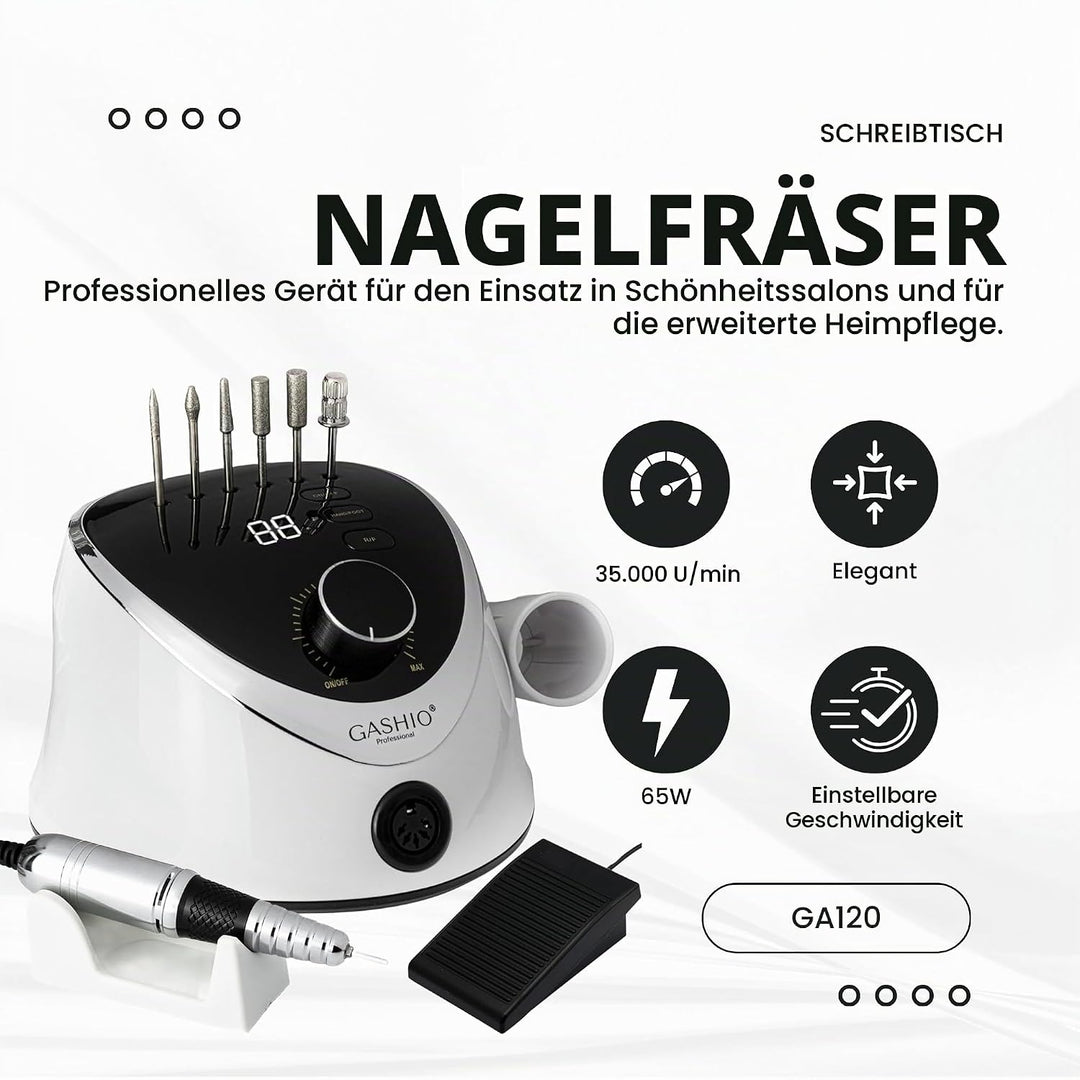 Nagelfräser für Gelnägel | Nail Drill 65W | Elektrische Nagelfeile | Maniküre Pediküre Set Elektrisc