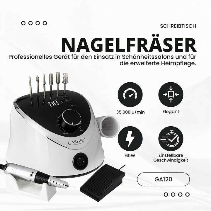 Nagelfräser für Gelnägel | Nail Drill 65W | Elektrische Nagelfeile | Maniküre Pediküre Set Elektrisc