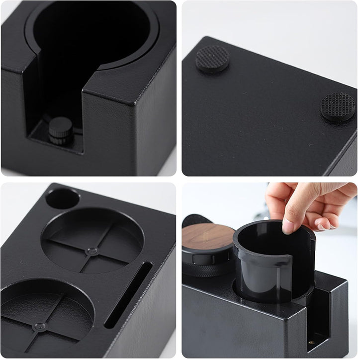 Tamperstation Barista: ABS Kunststoff, Espresso Station, Modernes Design, Kaffee Zubehör, Tamping St