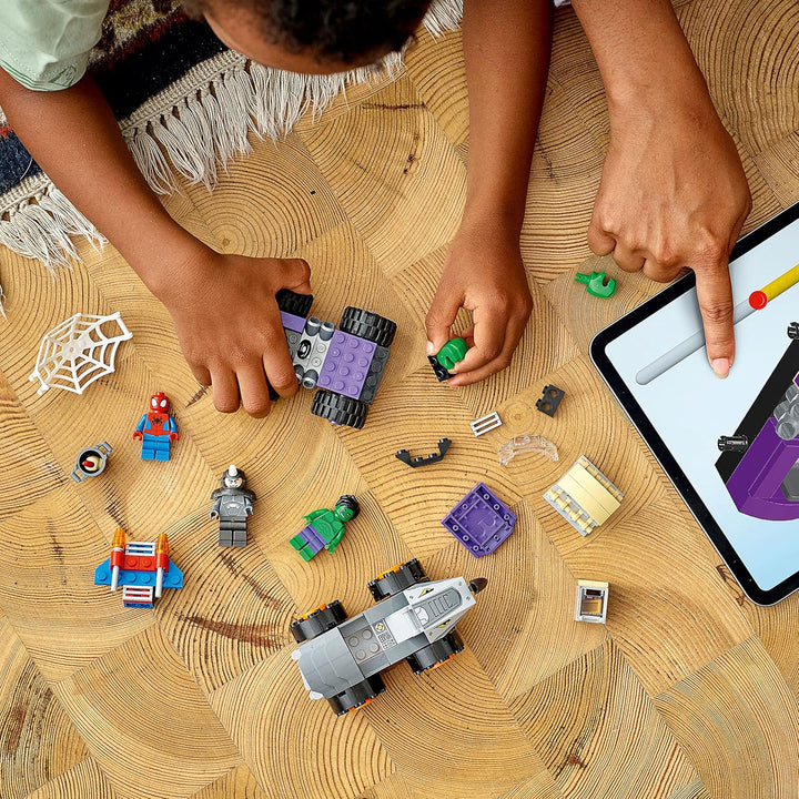 LEGO Marvel Spidey und Seine Super-Freunde Hulks und Rhinos Monster Truck-Duell, Spider-Man-Set, Sup