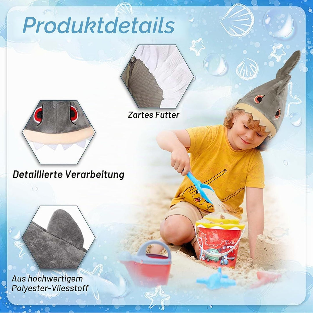 Lustige Hüte Plüschmütze Fischmütze Lustiger Hut Hai Kostüm Set - Lustige Hüte Plüschmütze Fischmütz