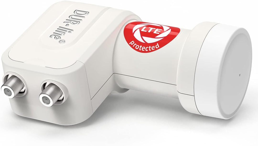 DUR-line +Ultra Twin LNB - 2 Teilnehmer weiss - mit LTE-Filter [ Test SEHR GUT *] 2-Fach, digital mi