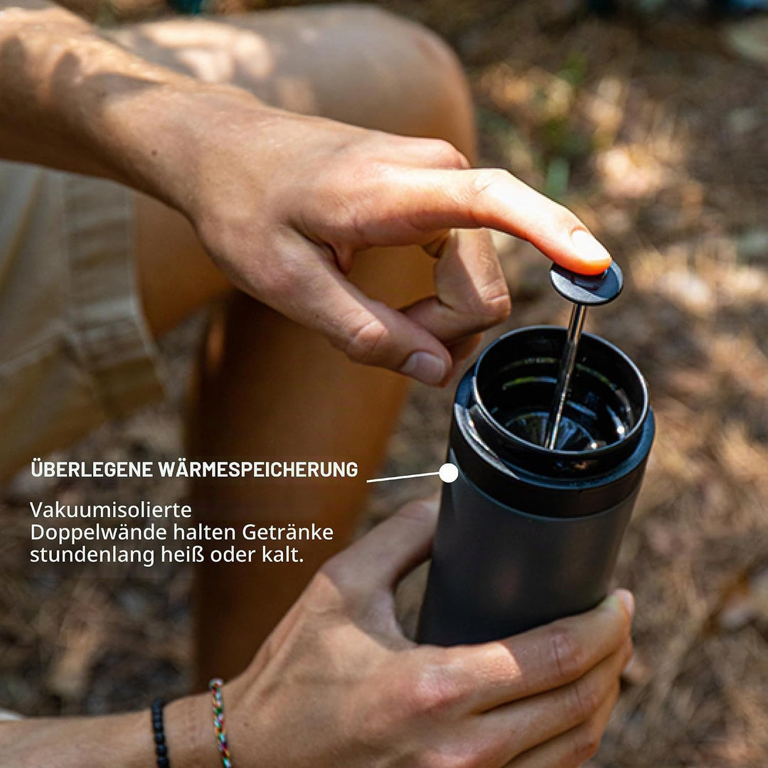 ESPRO – P0 Ultralight – Französische Kaffeepresse für Einzelportionen und leichte Trinkflasche für R