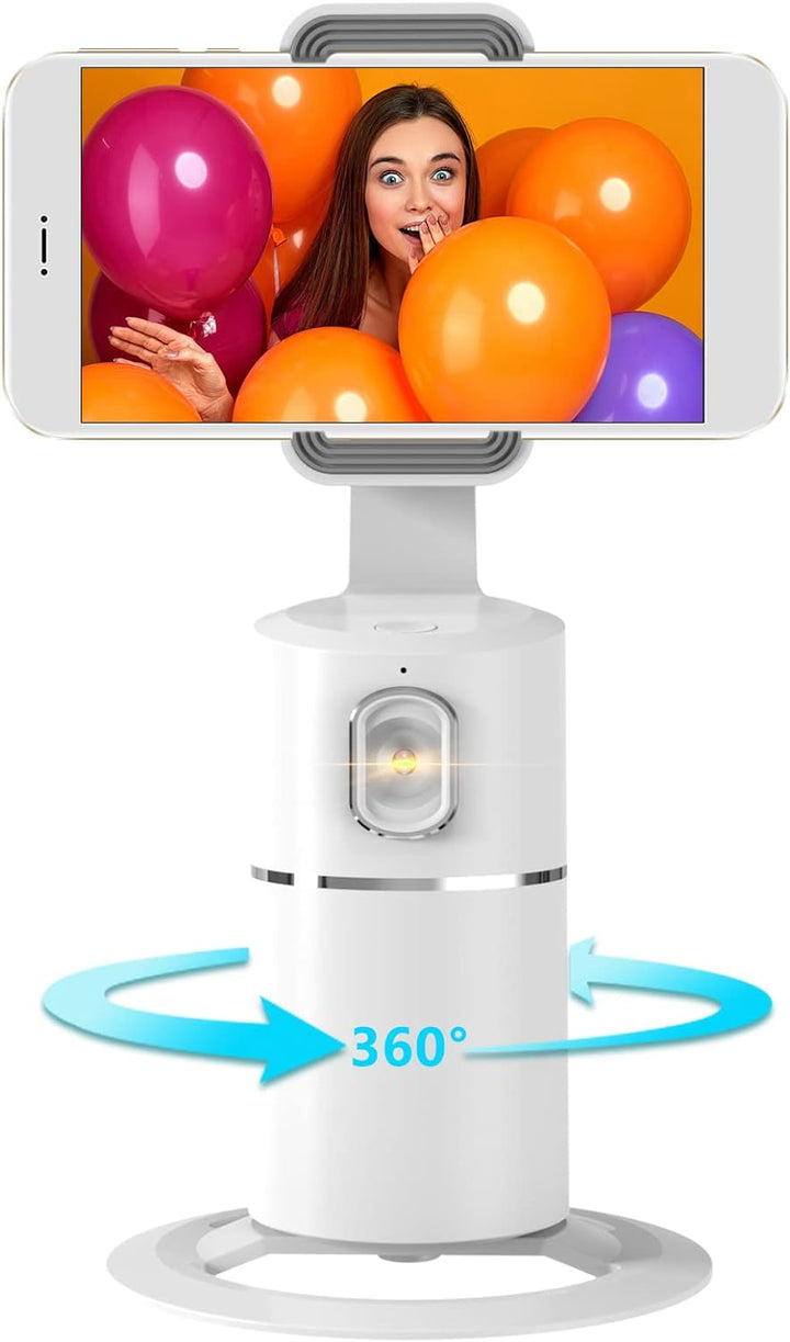 Handyhalterung für Smartphone,360 ° Drehbar Gesichts Tracker【Keine APP Erforderlich】 Selfie Stick,Ge