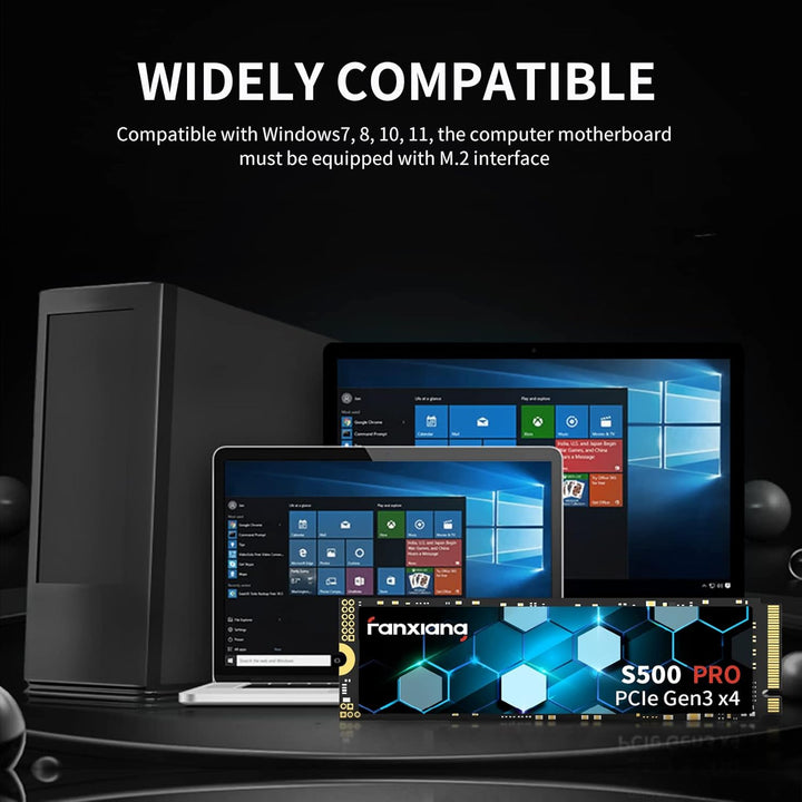 fanxiang M.2 SSD 512GB Interne NVMe SSD Festplatte PCIe 3.0, 3500MB/s Lesen, 3000MB/s Schreiben, SSD