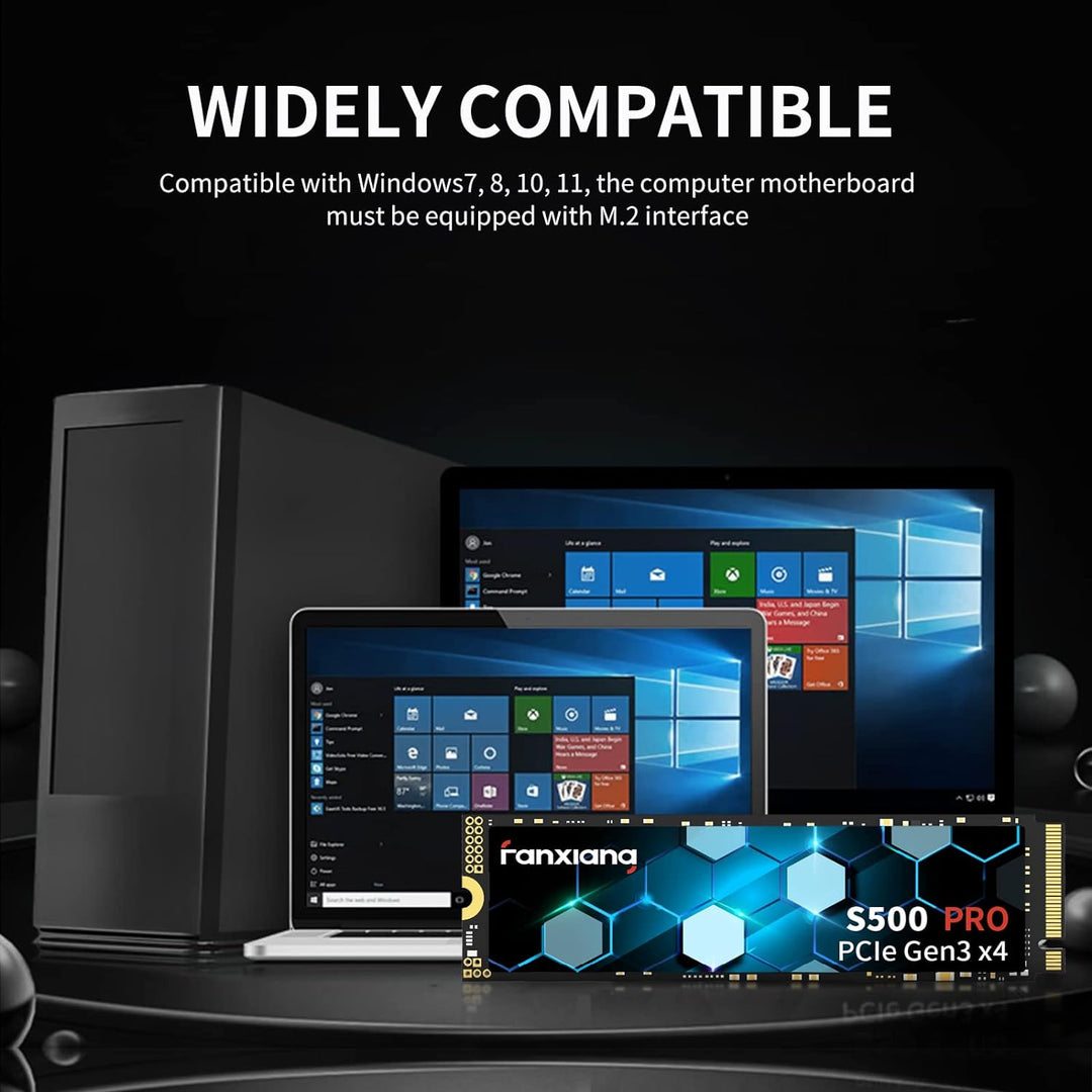 fanxiang M.2 SSD 256GB Interne NVMe SSD Festplatte PCIe 3.0, 3000MB/s Lesen, 1500MB/s Schreiben, SSD