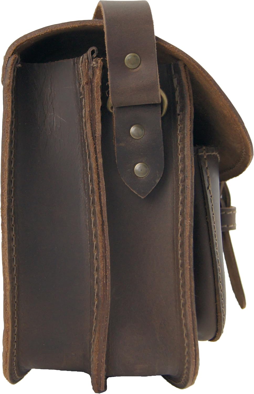 Freiherr von Maltzahn Jagdtasche HUBERTUS für iPad aus braunem Bio-Leder, Made in Germany, inkl. Led