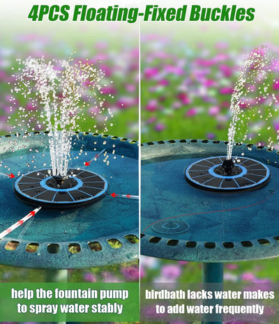 SZMP Solar Springbrunnen für aussen 100% Glas 2024 Upgraded,3.5W Solar Teichpumpe mit 8 Effekte Sola