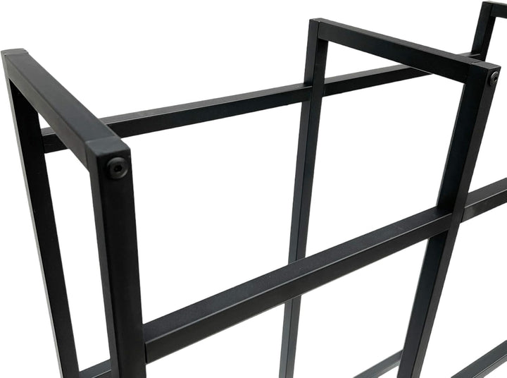 DanDiBo Getränkekistenregal 6 Kisten Schwarz Metall Stehend 96477 Getränkekistenhalter 91 cm Getränk