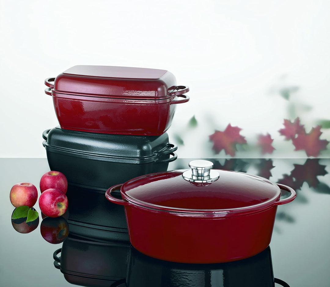 Schulte-Ufer 1663-34 r Bräter Rustika 34 cm, rot, Rot