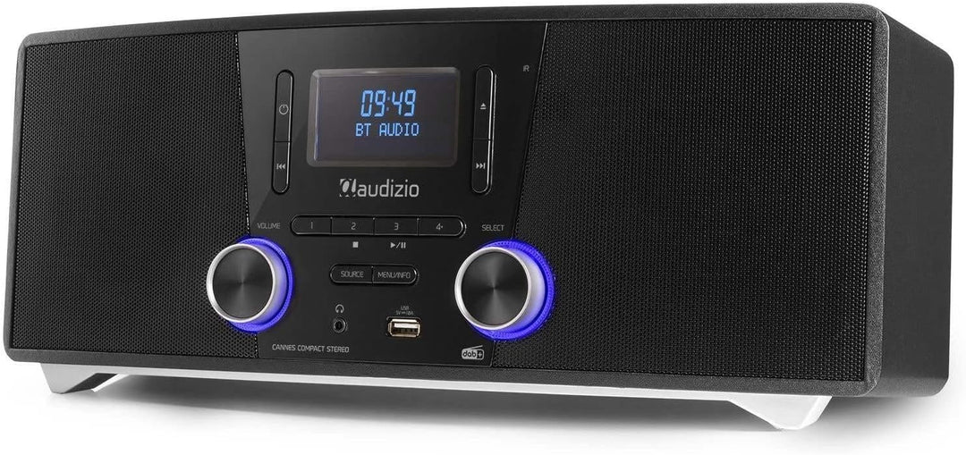 Audizio Cannes Stereo DAB Radio mit CD Player, Bluetooth Stereoanlage Kompaktanlage mit Fernbedienun