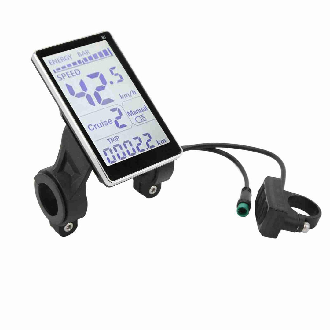 SUNGOOYUE Elektrischer Fahrradcomputer, 5-polig, 24 V, 36 V, 48 V, 60 V, Universelles LCD-Anzeigefel