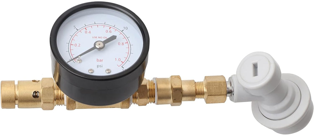 Einstellbares Druckbegrenzungsventil für Bierbrauen, 0-15 psi CO2-Regler, Kugelverschlussanschluss m