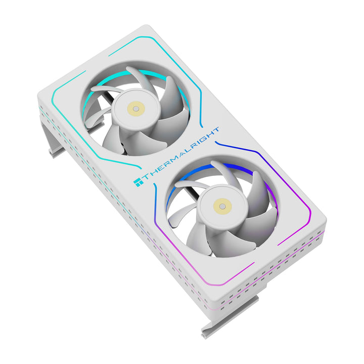 Thermalright MC-2 ARGB White Memory Cooler, Dual-Lüfter mit 3200 U/min PWM-Design, leiser RAM-Kühler