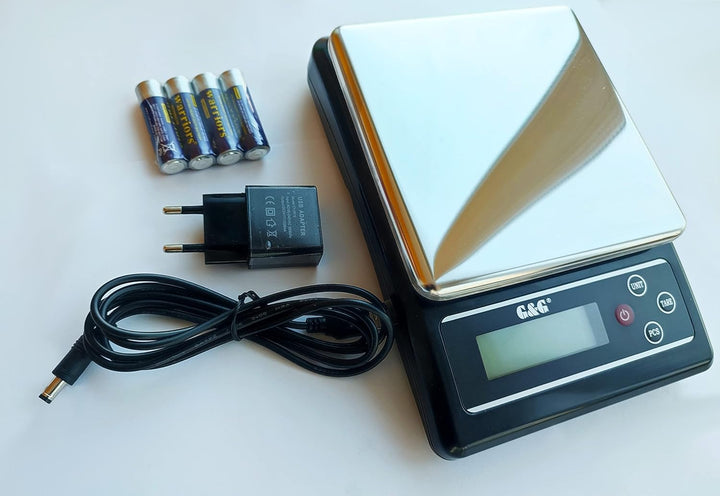 G&amp;G KF-B Küchenwaagen, 6kg -3kg / 0.1g einstellbare Abschaltautomatik, Feinwaage Digitalwaage, mit N
