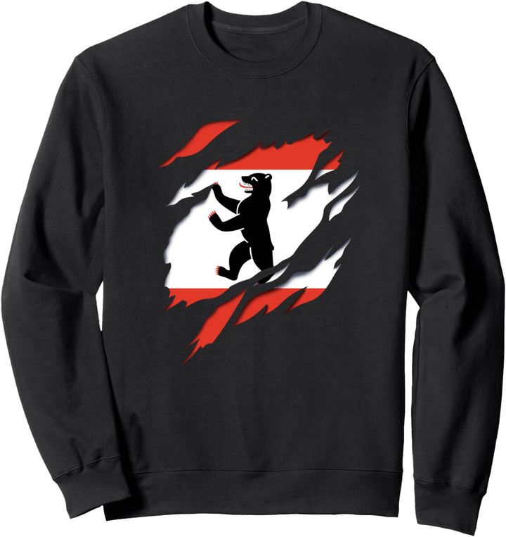Berlin Deutschland Fahne und Wappen Sweatshirt