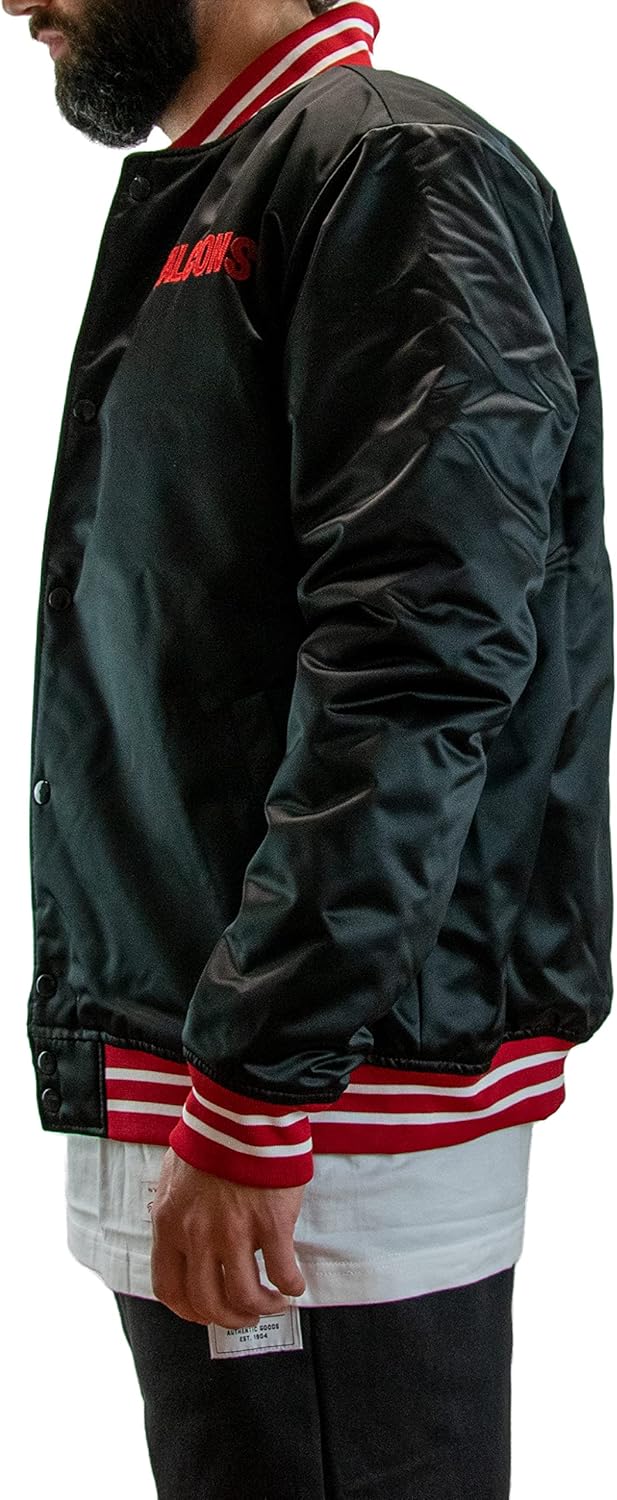 Mitchell & Ness NFL Heavyweight Satin Jacket XL Atlanta Falcons - Black, XL Atlanta Falcons - Black