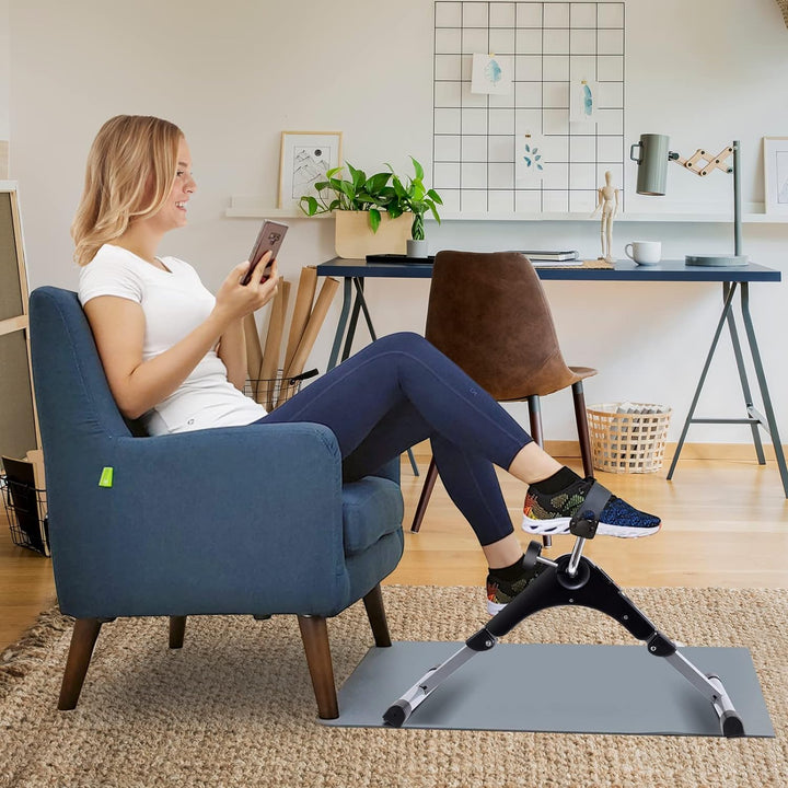 KOMFOTTEU klappbarer Pedaltrainer mit LED Bildschirm, Bein- und Armtrainer aus Eisen, Pedal Übungsge