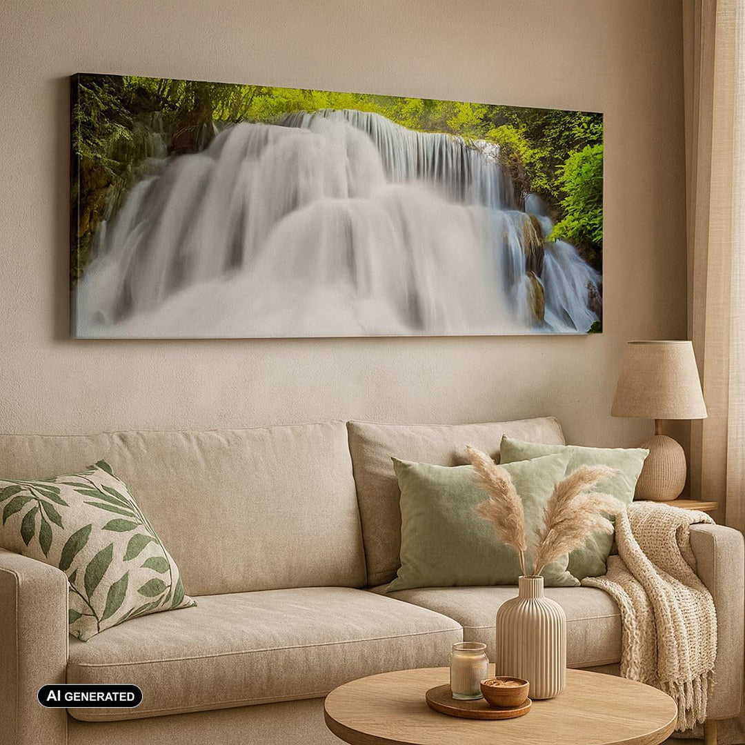 Wandbilder Dekoration Wohnzimmer Park natur landschaft Panorama Bilder auf Leinwand 120x50cm Leinwan