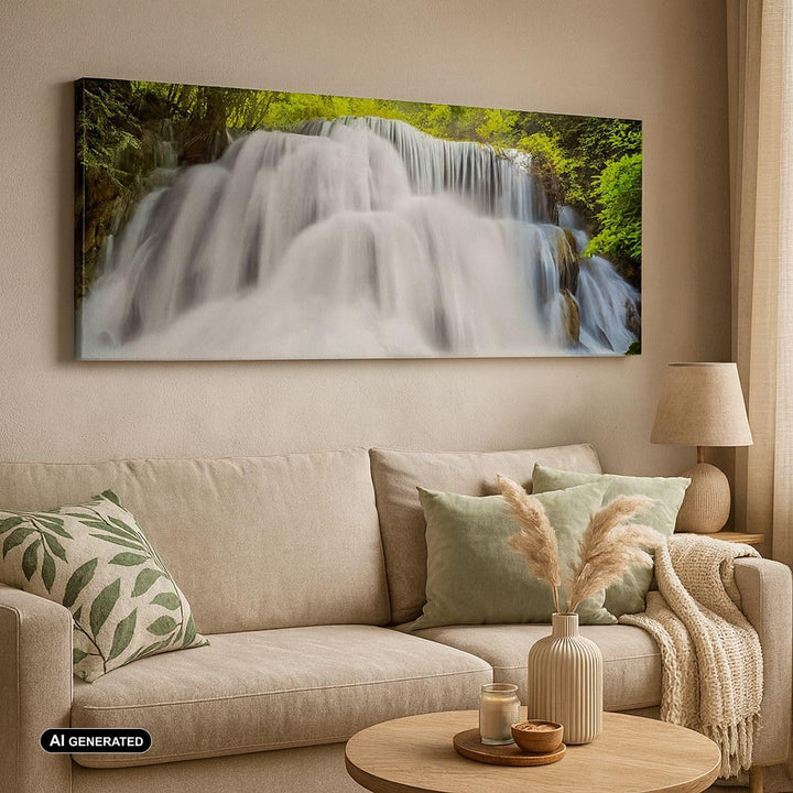 Wandbilder Dekoration Wohnzimmer Park natur landschaft Panorama Bilder auf Leinwand 120x50cm Leinwan