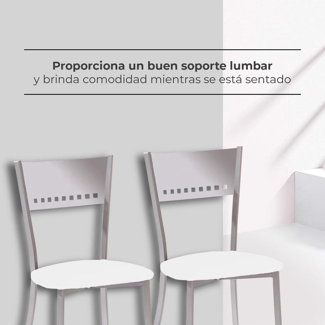 ASTIMESA SCOBBL kuechenstuhl, Metall Kunstleder Aluminium, weiss, Altura de asiento 45 cms, Weiss