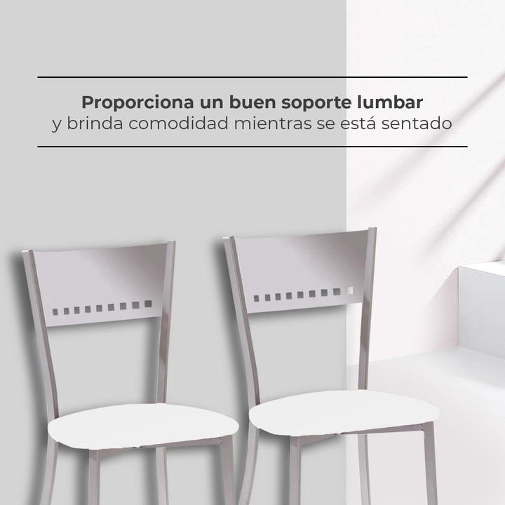 ASTIMESA SCOBBL kuechenstuhl, Metall Kunstleder Aluminium, weiss, Altura de asiento 45 cms, Weiss