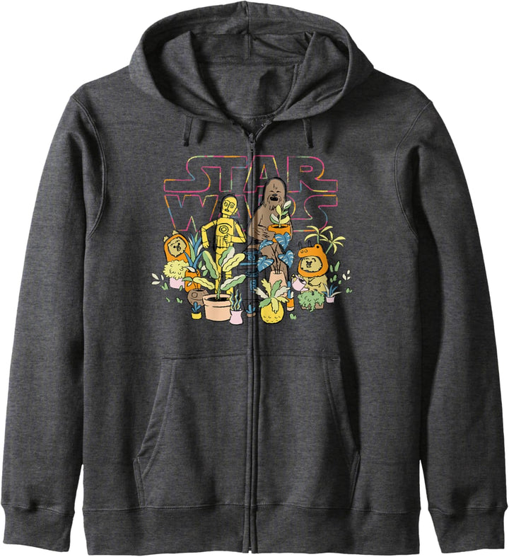 Star Wars C-3PO And Chewbacca Plant Doodle C1 Kapuzenjacke
