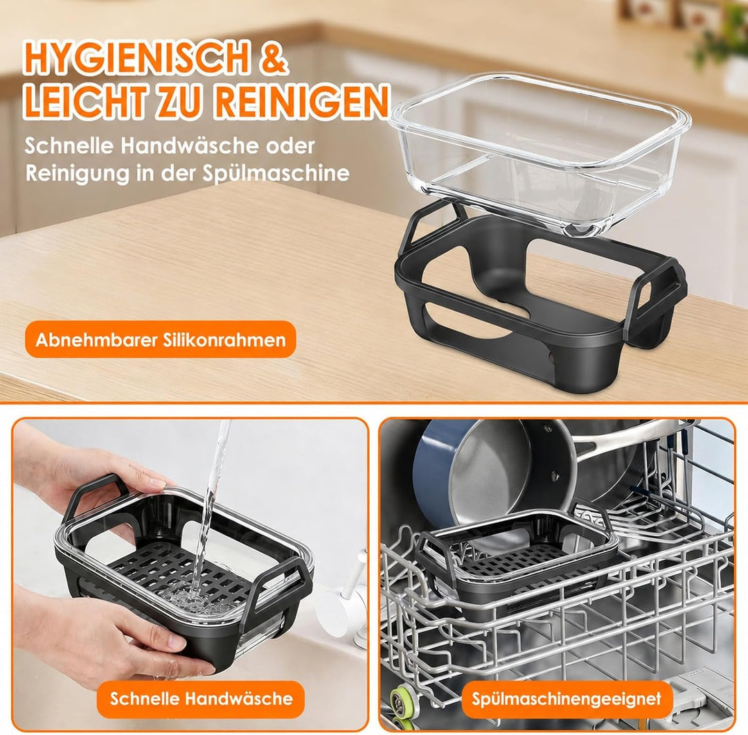 Glas Auflaufform für Airfryer passend für Ninja AF400EU DZ400EU AF500EU – Heissluftfritteuse Zubehör