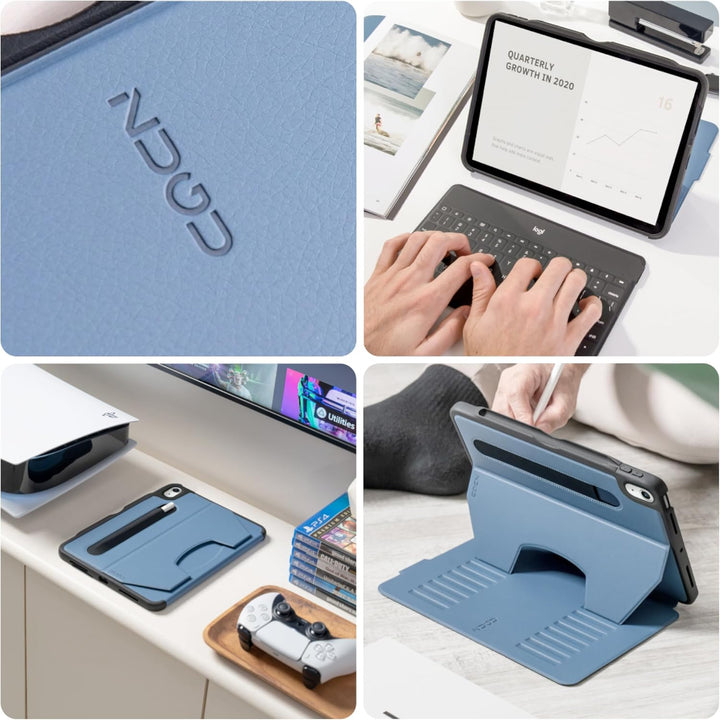 ZUGU iPad Air 5 / Air 4 Hülle 10.9 2022/2020 5. &amp; 4. Generation schlanke Schutzhülle 8 Winkel-Stände