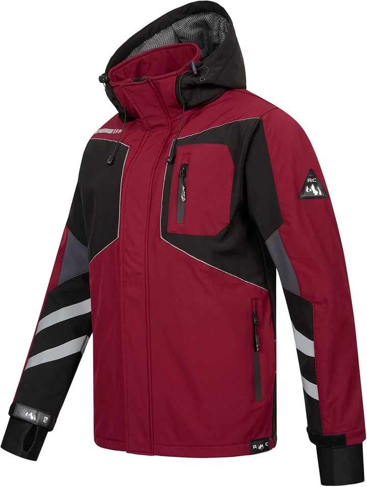 Rock Creek Herren Softshell Jacke Outdoor H-287 L Weinrot, L Weinrot