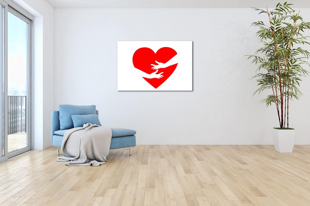 deyoli herzliche Umarmung Format: 80x60 als Leinwandbild, Motiv fertig gerahmt auf Echtholzrahmen, H