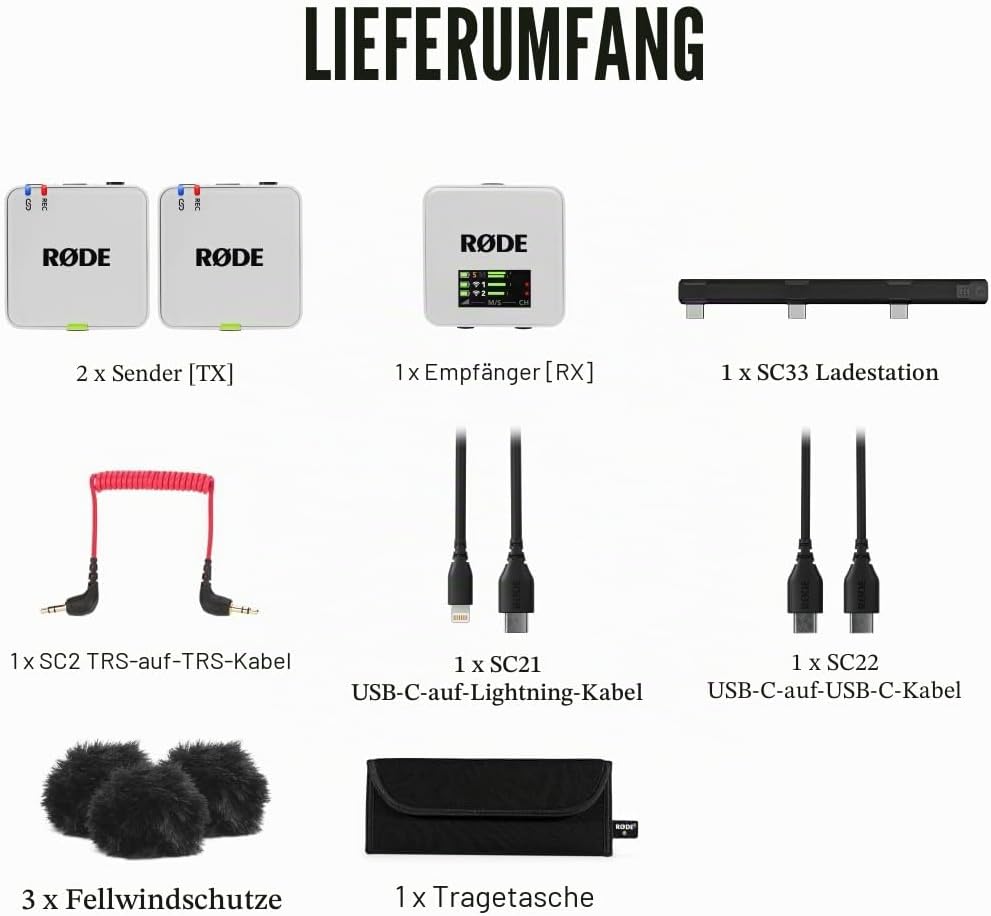 RØDE Wireless GO (Gen 3) – Kompakter kabelloser Mikrofon – Kristallklarer Klang, 32-Bit Float Aufnah