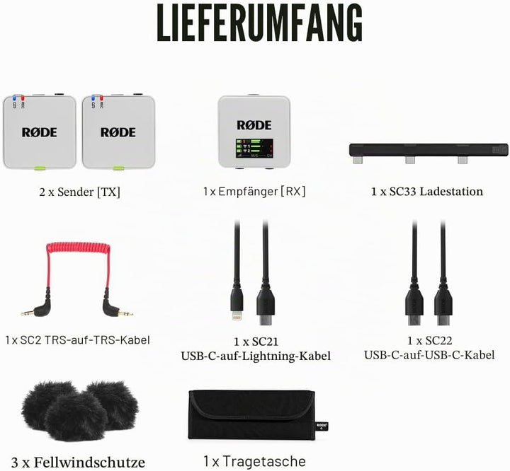 RØDE Wireless GO (Gen 3) – Kompakter kabelloser Mikrofon – Kristallklarer Klang, 32-Bit Float Aufnah