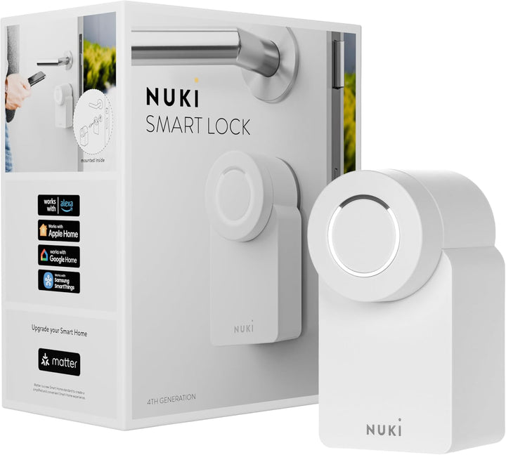 Nuki Smart Lock (4. Generation), smartes Türschloss mit Matter für schlüssellosen Zutritt ohne Umbau