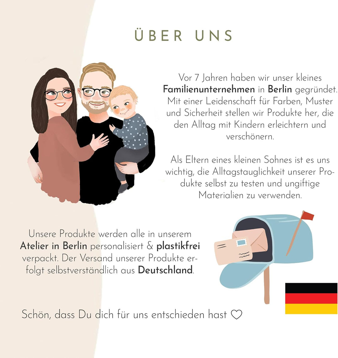 ARTEE Nasstasche für Kita-Wechselwäsche, Wasserresistent, Waschbar, mit Reissverschluss, für Kinderg