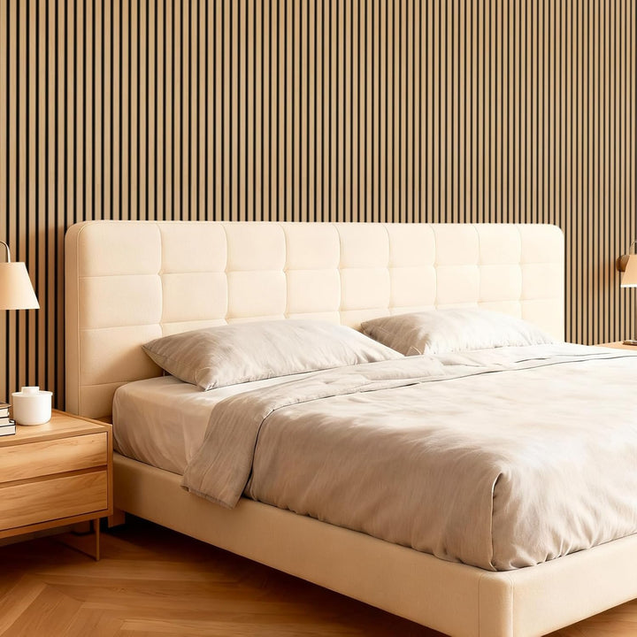 TONOR Akustikpaneele holz, 2 Stück 120 x 60cm - 1,44m² Wandpaneele holz Holzpaneele wand als Schalls