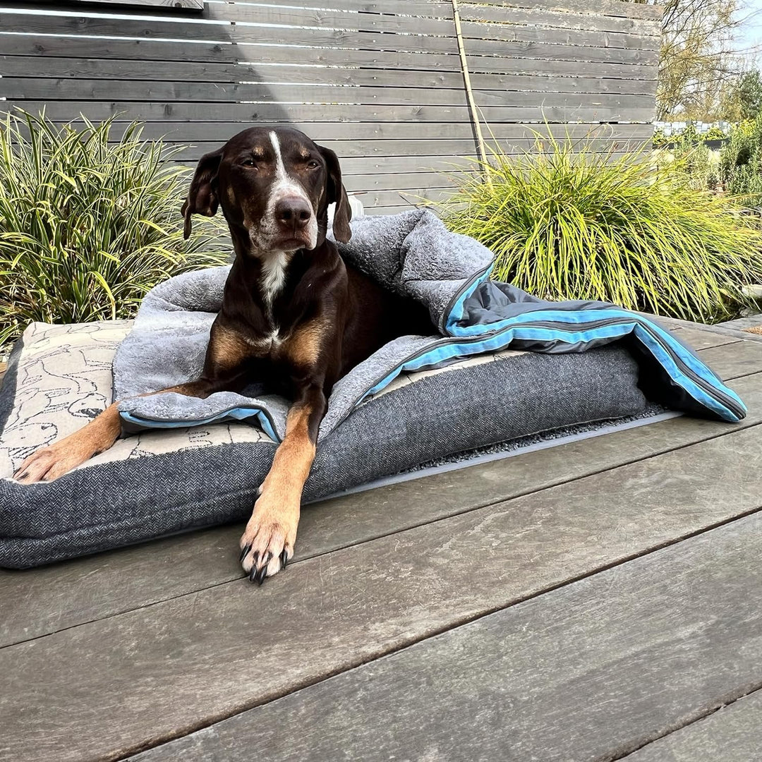 your GEAR Lodi - 3-in-1 Hundeschlafsack Hundedecke Hundehandtuch 100x60 / 120x100 cm weich warm wasc