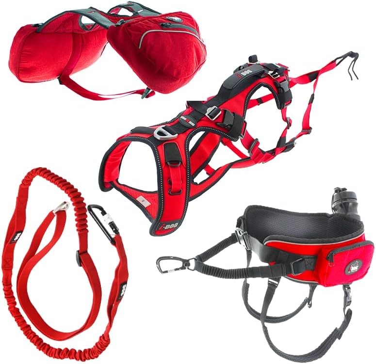 Trek I-Dog Comfort Hundegeschirr, Rot (S), S