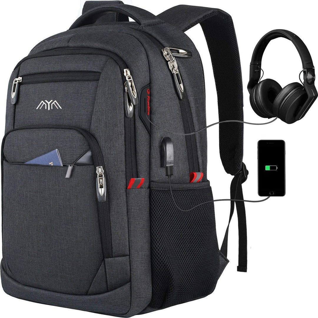 YAMTION Rucksack Herren Schulrucksack für 15.6 Zoll Laptop Rucksack Arbeit Wasserdicht Business Dayp