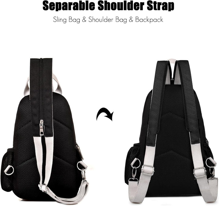 FANDARE Lässig Brusttasche Sling Bag Klein Rucksack Schulranzen Umhängetasche Schulrucksack Sporttas