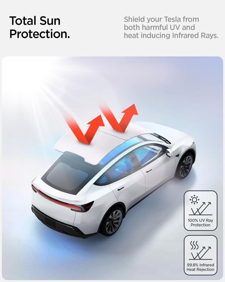 Spigen Tesla Model Y Juniper (Nur Premium & Performance 2025 2026) Cryo Dachsonnenschutz【2 Stück】 Au