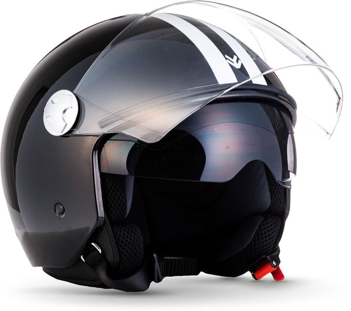 ARMOR HELMETS® AV-63 „Fun Matt Black“ · Jet-Helm · Motorrad-Helm Roller-Helm Scooter-Helm Moped Mofa
