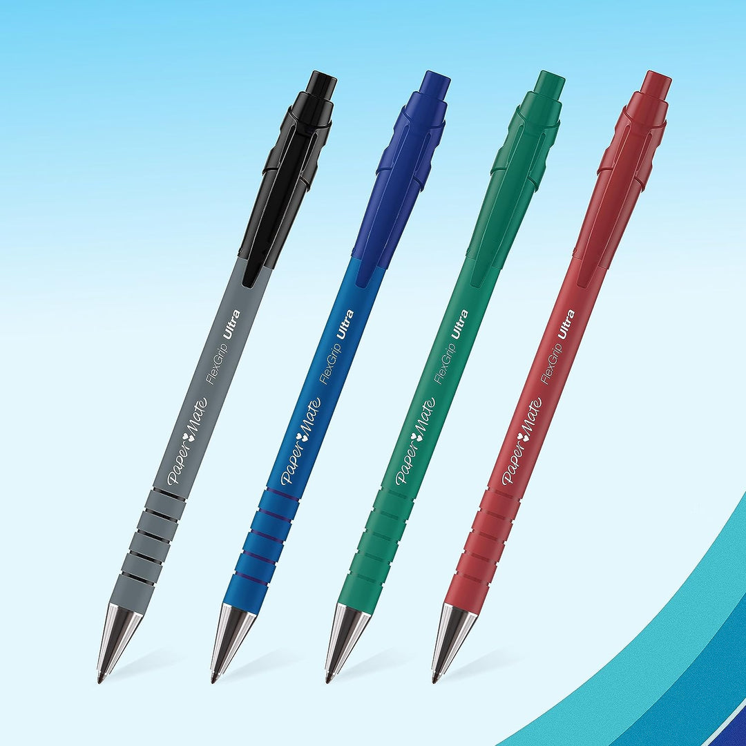 Paper Mate Flexgrip Ultra Druckkugelschreiber | mittlere Spitze (1,0 mm) | blaue Tinte | 36 Stück Mi
