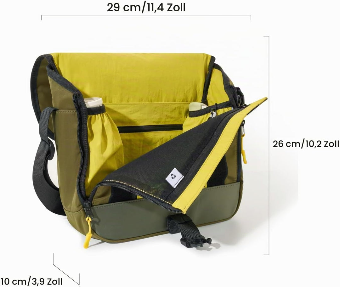 OutIn Flex Messenger Bag, Nylon Schultertasche und Reise Umhängetasche für Damen und Herren, Kompati