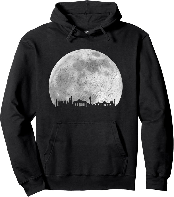 Berlin Skyline Mond Vintage Berlin Pullover Hoodie