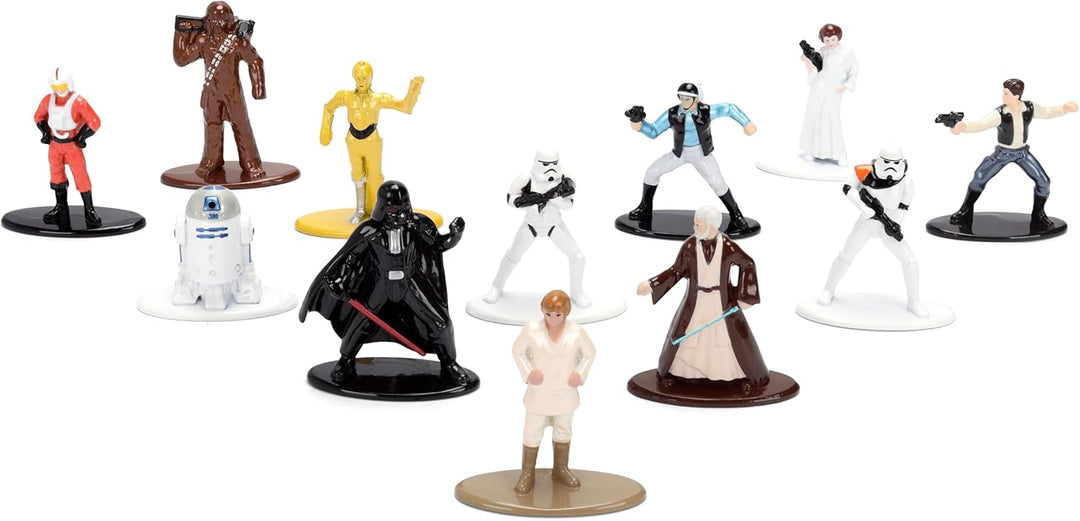 Jada - Star Wars Nanofigs 12er Pack - Set 12 Mini-Figuren aus Metall Die-Cast zum Sammeln, Modell 93