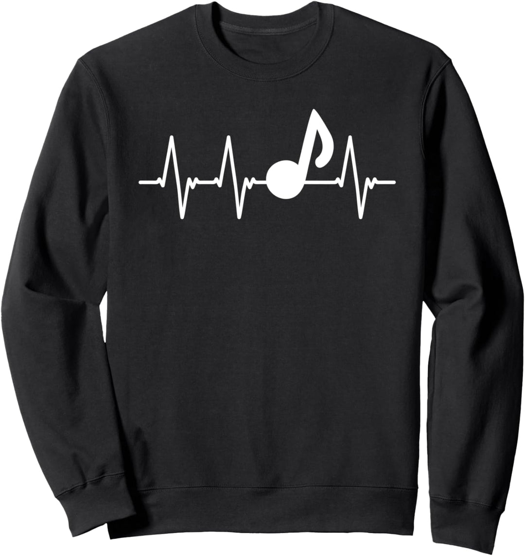 Musiknote Herzschlag Geschenk Instrument Sweatshirt
