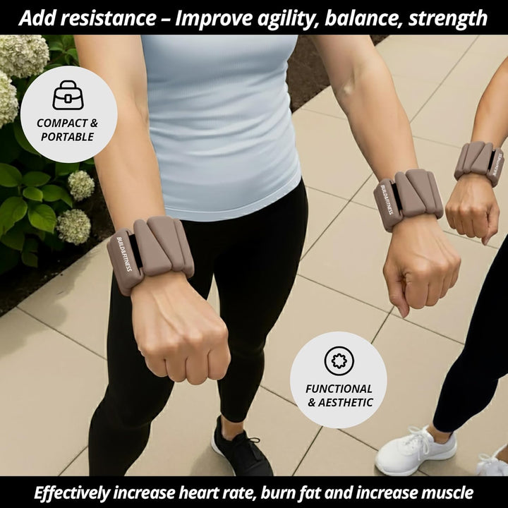 Handgelenk & Knöchel Gewichte Verstellbare Bänder für Frauen und Männer Workouts 2er Set je 0,5kg Pe