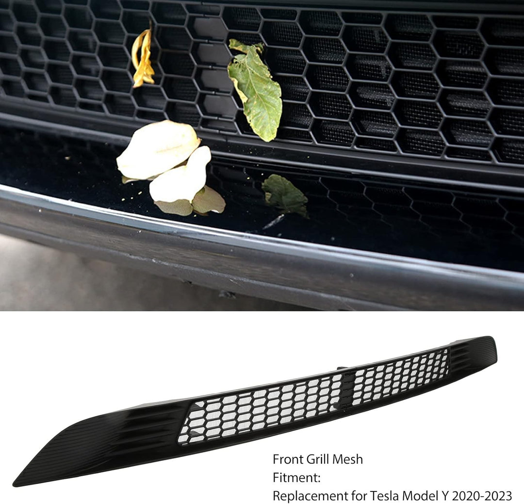 Frontgrill Mesh für Tesla Model Y 2020-2023 2pcs Bright Black Car Front Bumper Vent Grills Replaceme