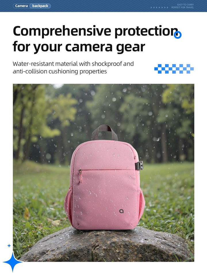 llano Kamerarucksack für DSLR/SLR/Spiegellose Kameras – Wasserabweisender Fotorucksack mit Laptopfac